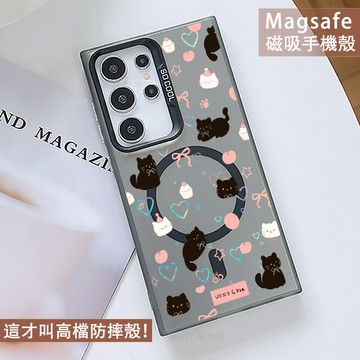 Magsafe磁吸手機殼 蝴蝶結貓貓保護殼 適用於A17 A56 A36 A26 A16 A55 A35 A15 A25