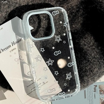 滿屏星星小魚適用蘋果17pro手機殼iPhone16/15女14/13/12防摔全包