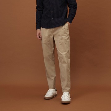 GIORDANO 男裝彈力鬆緊卡其休閒褲 - 14 卡其色