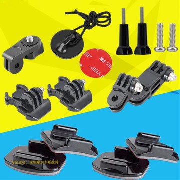 運動相機頭盔頂部側面支架弧面粘貼快拆適合Gopro大疆山狗360配件