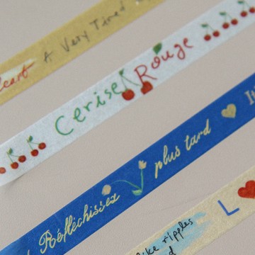 韓國 HÔTEL827 夏日櫻桃 彩繪紙膠帶