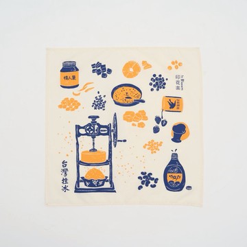 【印花樂】包布巾/台灣挫冰/清涼藍