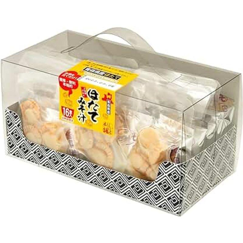 ほたてみそ汁 16食（具16食×調味みそ16食）・クリアBOX入り・お徳用サイズ・青森県産・しじみちゃん本舗・生みそ