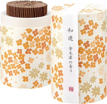 日本製 和遊聯名老舖 線香-金木犀(桂花) 薰香 筒型箱裝【南風百貨】