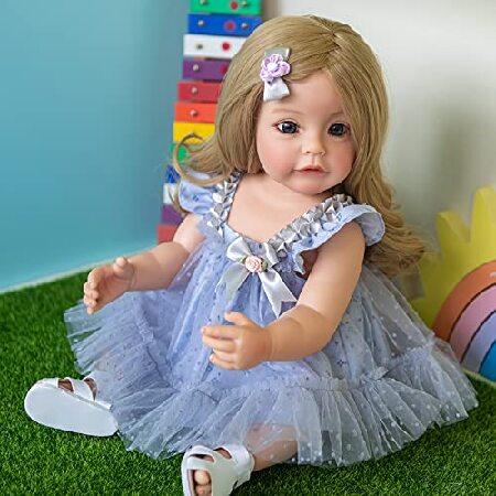 Anano Reborn Baby Dolls Girls Silicone Full Body Lifelike 22 Inch