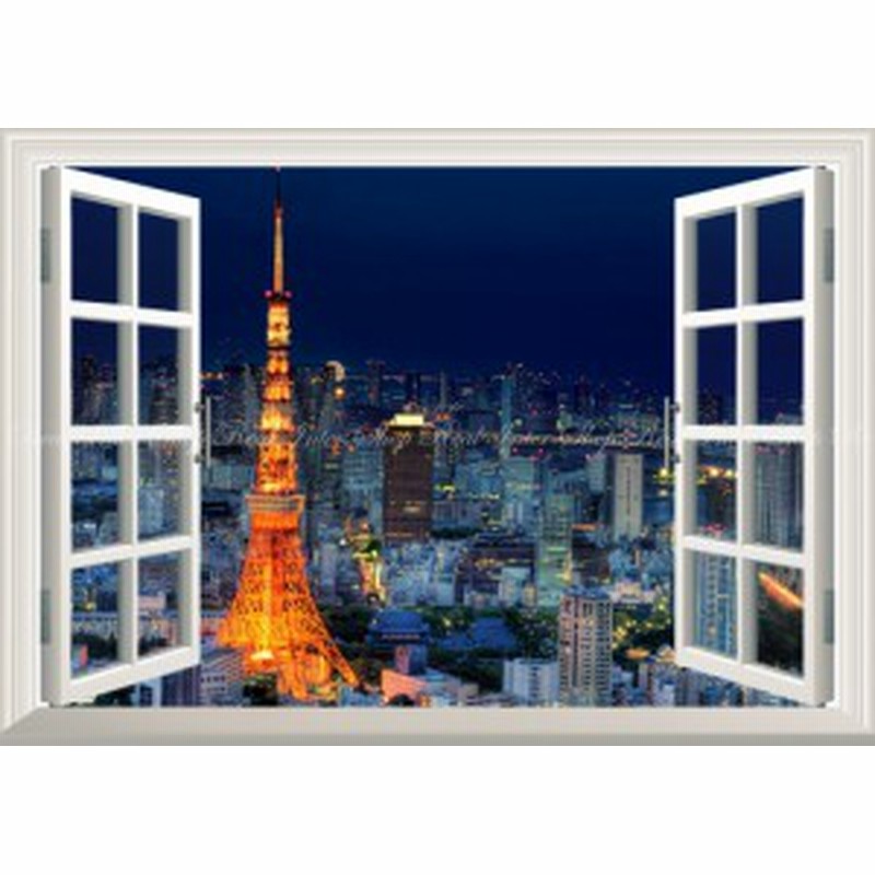 絵画風 壁紙ポスター 東京タワーと東京湾 夜景 東京港 芝 増上寺 窓仕様 Tkt 023ma2 版 594mm 4mm 通販 Lineポイント最大1 0 Get Lineショッピング