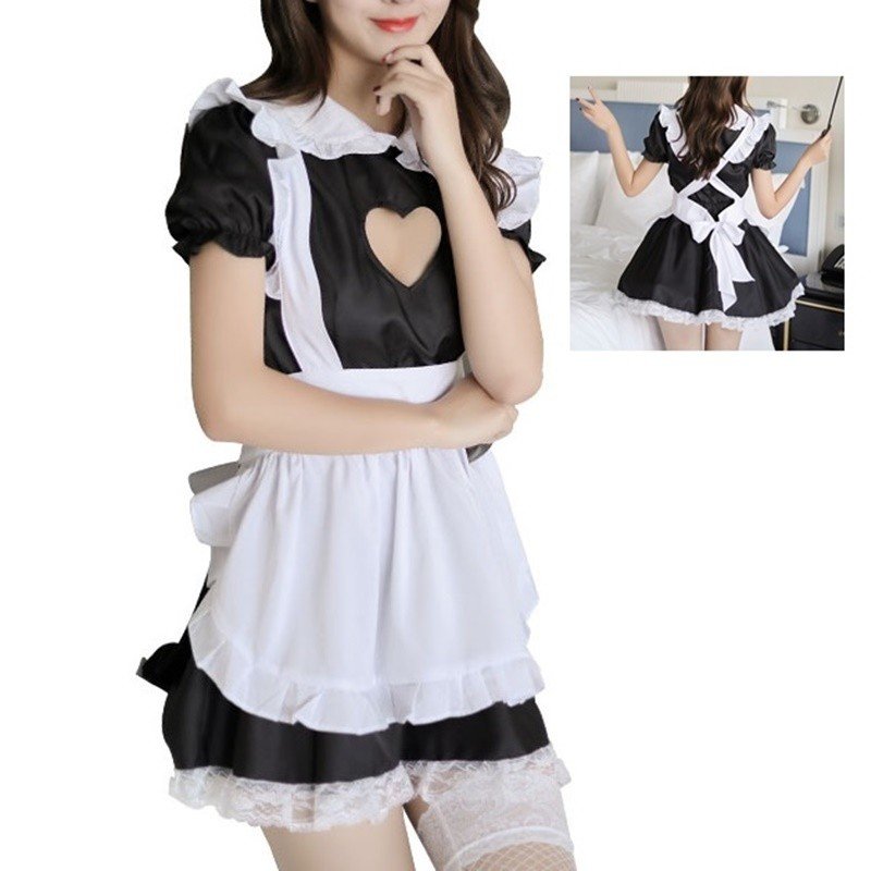 コスチューム コスプレ 衣装 3点セット メイド服 制服 ミニドレス ヘッドバンド エプロン フレア ミニスカート レース フリル セクシー 通販 Lineポイント最大0 5 Get Lineショッピング