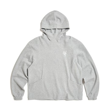 江戶勝｜男裝｜繡字口袋寬版連帽長袖T恤