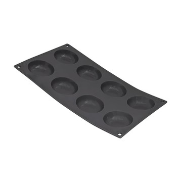 de Buyer 畢耶 黑軟矽膠模系列 8格Pomponnette蛋糕烤模  1個  黑色