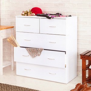 【澄境】日式經典復刻款三大二小抽收納斗櫃(白色)