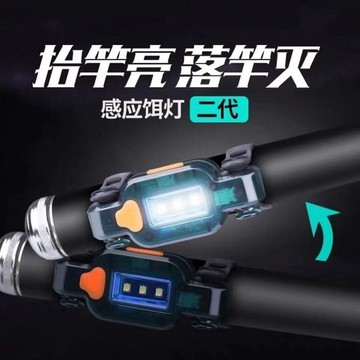 釣魚魚竿感應掛餌燈夜釣白光LED可充電多功能可釣魚可拉餌夜釣燈特賣釣具