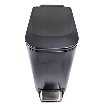 ROYALLIN 蘿林嚴選 簡約大容量不銹鋼垃圾桶6L(黑色)  29 x 15 x 30.5 cm