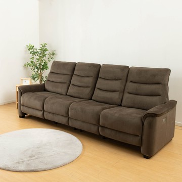 ◎4人用電動可躺式沙發 電動沙發 N-BELIEVA 3 布 BR NITORI宜得利家居