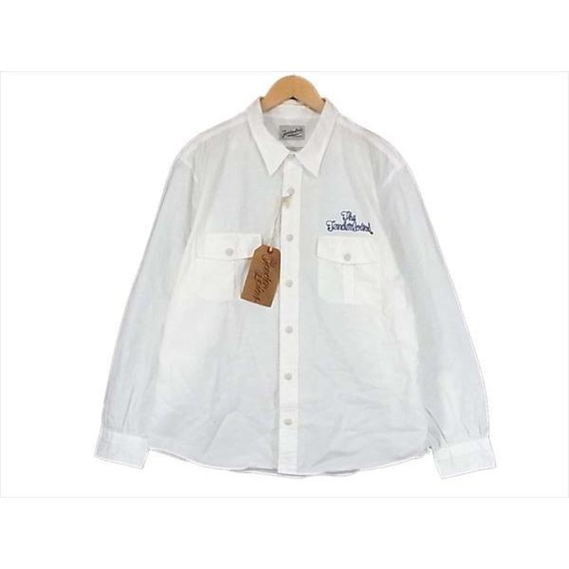 TENDERLOIN テンダーロイン T-WORK SHT SLAB WHITE BLUE ワーク 長袖