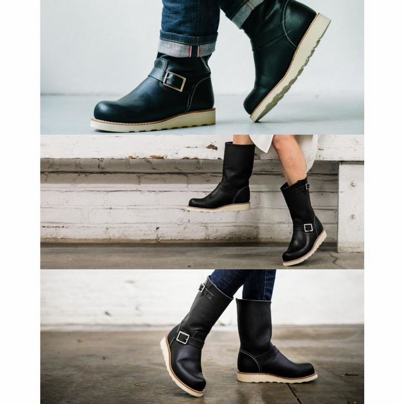 レッドウィングエンジニアブーツ ブラックレザー RED WING(レッドウィング) / エンジニアブーツ/US7/ブラック