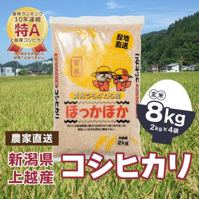 ふるさと納税 上越市 令和5年産|新潟県上越市浦川原産|極上の雪国米 コシヒカリ8kg(2kg×4)玄米