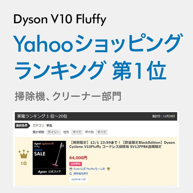 ダイソン Dyson Cyclone V10 Fluffy SV12FFLFBK 生活家電 掃除機 生活