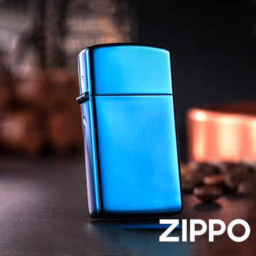 ZIPPO 窄版藍冰(素面)防風打火機 經典素面 官方正版 現貨 禮物 送禮 刻字 客製化 終身保固 20494