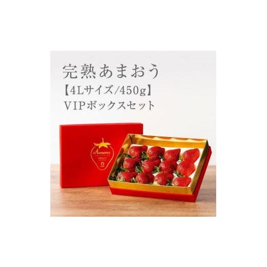ふるさと納税 福岡県 大川市 ★希少4Lサイズ 450g ★赤のVIPボックスに入った宝石のような「完熟あまおう」！