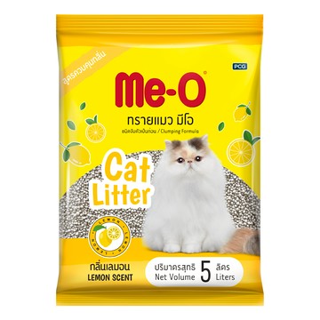 Me-O 咪歐 凝結貓砂 天然無毒 氣味控制 高效吸水 超低粉塵 檸檬清香 4.3KG(5L)  1袋