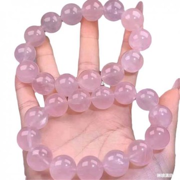 天然粉晶手鏈星光粉水晶手鏈顏色清新晶體通透粉嫩少女心手串配件