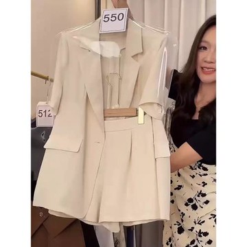 (免運)薄款西裝套裝女2026年夏季新款韓系休閑時尚氣質通勤職業西服短褲