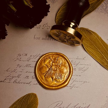 蜜蜂火漆印章浮雕3D立體復古章頭手帳信封印章