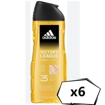 adidas愛迪達 男用三效動感香氛潔顏洗髮沐浴露--卓越自信 400ml*6