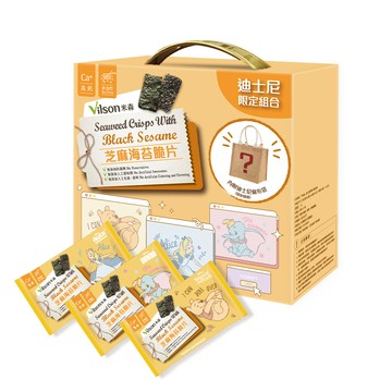 【米森 vilson】迪士尼系列-芝麻海苔脆片禮盒 (18gx4包/盒)●有效期限：2026/10/24