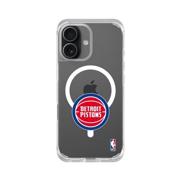 iPhone 17 ClearX (MagSafe 兼容) 晶透白 - NBA - Logo-底特律活塞 Detroit Pistons