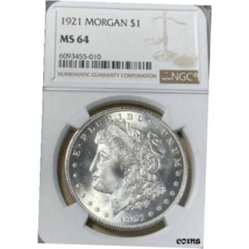 品質保証書付】 アンティークコイン NGC PCGS 1921 NGC MS64 Morgan