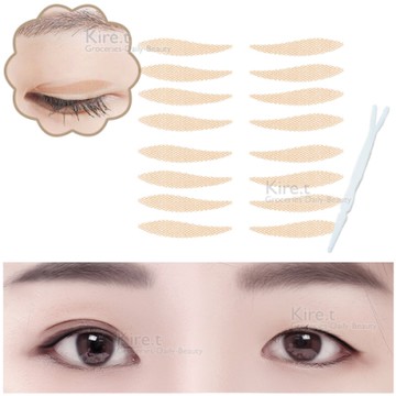 無痕 網狀蕾絲 雙眼皮貼 眼線貼-眼皮下垂專用 尾部拉提 超值80枚入 kiret