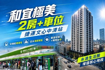 和宜極美｜水湳黃金地段2房．捷運宅｜台中市北屯區大連西路