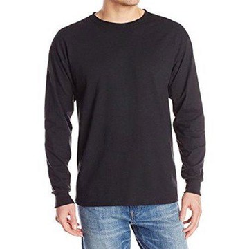 美國國民 2017男時尚彈性針織黑色長袖圓領ㄒ恤(預購)