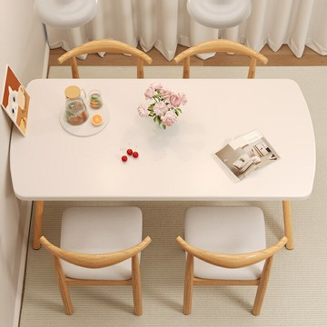 免運公司貨 開發票 法式復古餐桌小戶型家用奶油風長方形吃飯桌子餐飲商用出租房飯桌