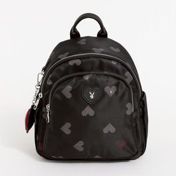 PLAYBOY - 後背包  Heartbeat系列 - 黑色