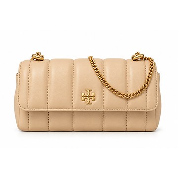 TORY BURCH KIRA直紋絎縫鍊帶肩背/斜背兩用包-迷你/奶茶_廠商直送