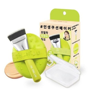 The Tool Lab水光粉撲(綠色橢圓)+刷具組(薄)