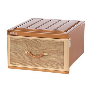 KEYWAY 聯府 橡木抽屜整理箱 26L  475 x 400 x 250mm  淺褐色  1個