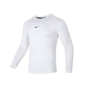 NIKE 男緊身長袖T恤-DRI-FIT 休閒 慢跑 運動 FB7920-100 白黑