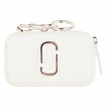 MARC JACOBS- NANO 防刮PVC 拉鍊鑰匙圈/零錢包(漆白色)