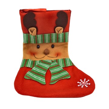 紅底聖誕襪 3歲以上  38 x 19cm  麋鹿  1個