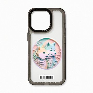 iPhone 16 Plus 殼 TRON IPhone 16 Pro 可愛紙雕柴犬  載具 太空殼 透黑款 手機殼