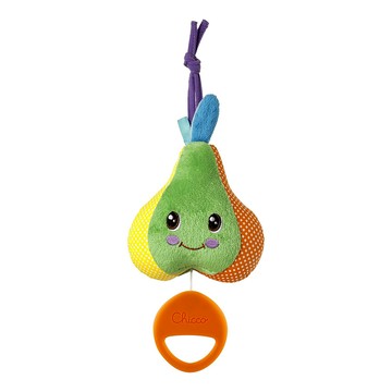 CHICCO 繽紛彩梨音樂拉鈴 柔軟布面材質 0個月以上適用  多色  1個