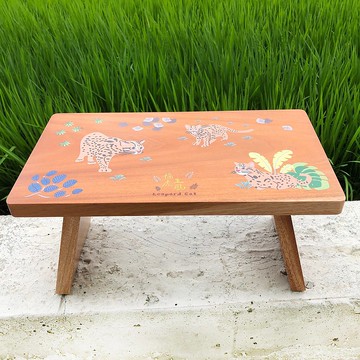 桃花心木石虎椅凳 天然實木