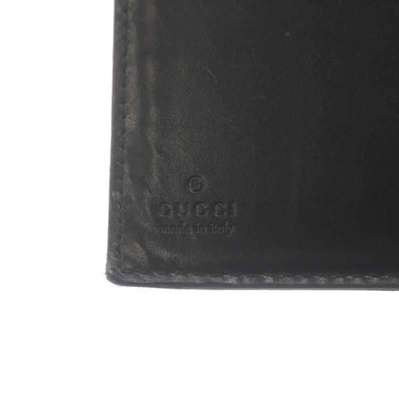 グッチ GUCCI 手帳カバー 手帳ケース 二つ折り Gロゴ レザー 黒 ブラック 031 1408 1015 ■OH  SI15 メンズ