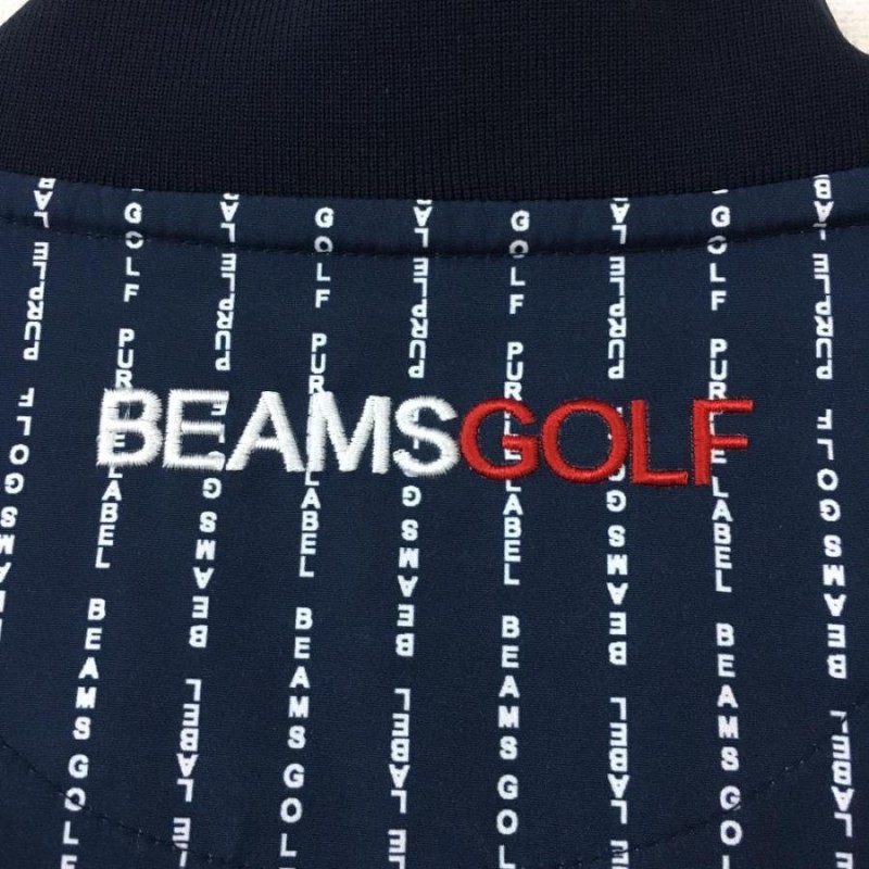 超美品】BEAMS GOLF ビームスゴルフ ジャケットブルゾン ネイビー×白 ...