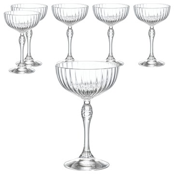 Bormioli Rocco 寬口高腳杯 230ml  透明色  6個