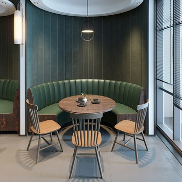 免運附發票  咖啡廳西餐廳酒吧飯店火鍋店靠墻卡座沙發復古甜品奶茶店桌椅組合