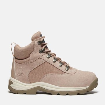 【任選2件38折】Timberland 女款淺米色中筒防水健行鞋│A2KNTEWV